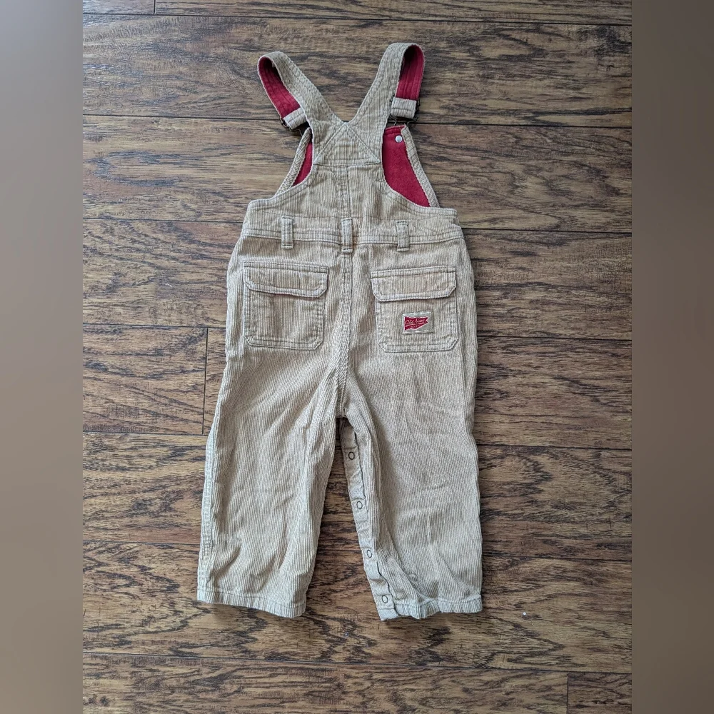 $ Vintage Old Navy‎ Tan Corduroy Overalls